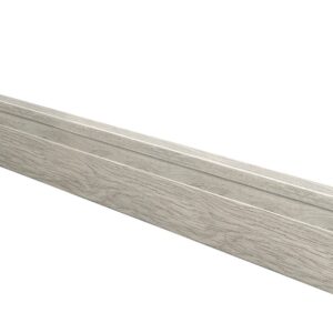 (2335) Zocalo Line Gris Claro 70 mm x 2,5 m Bco  Simil Madera