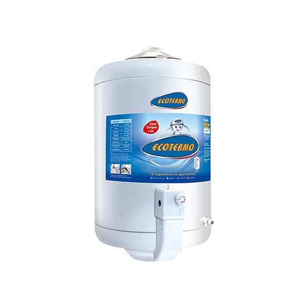 Termotanque Ecotermo Le Gas Natural 51Litros Conexion inferior