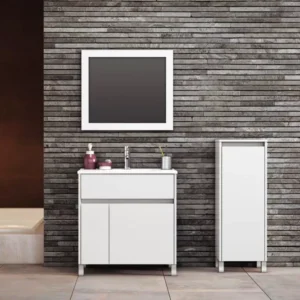 sch Vanitory  0,50cm Nature Pvc Blanco Mesada De Loza