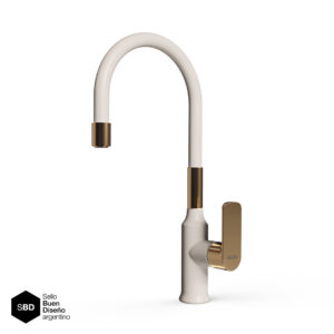Agatha Monocomando Cocina White & Gold 25/2302